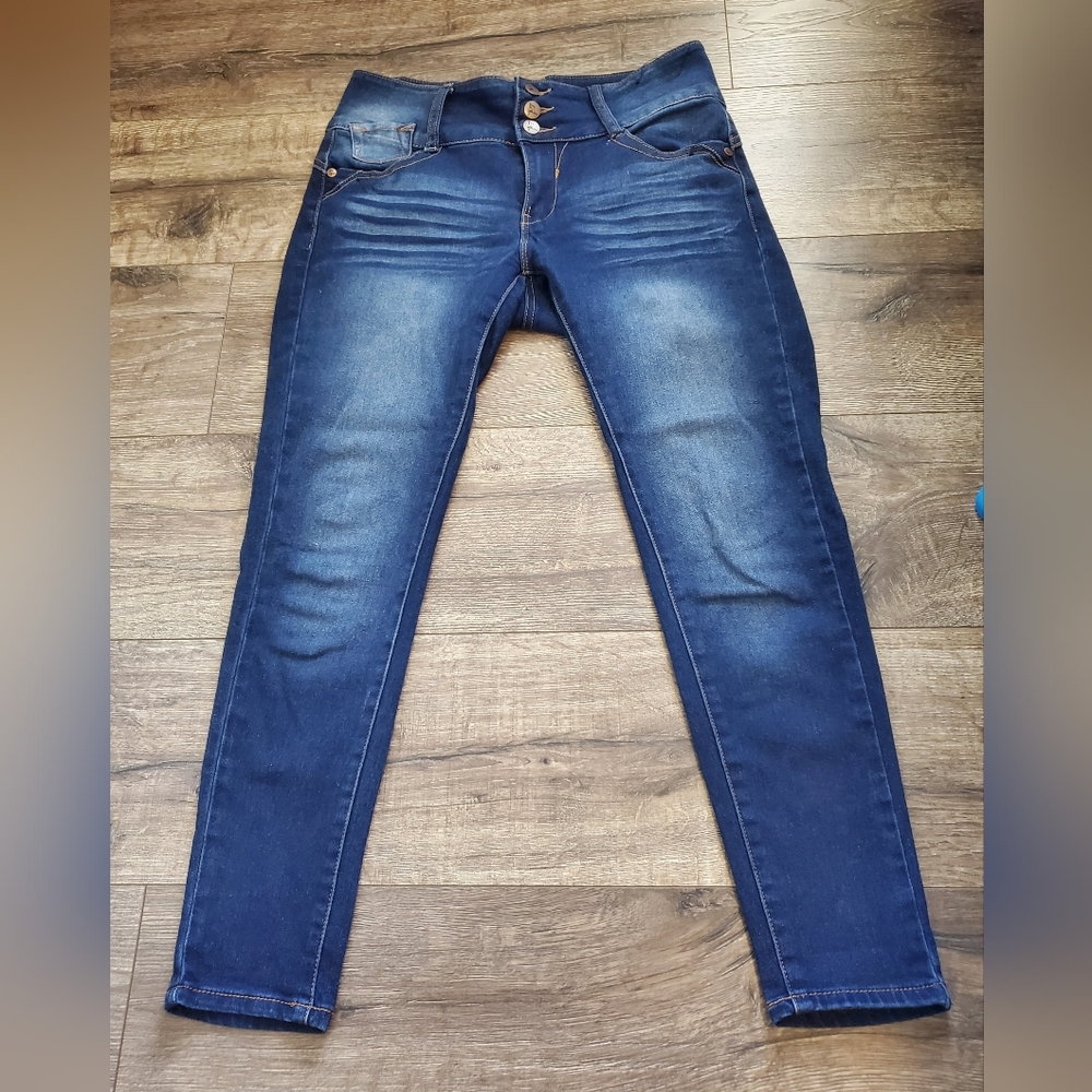 Always Friday High Waisted Navy Blue Skinny Jeans